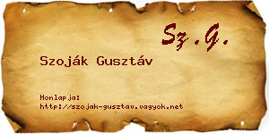 Szoják Gusztáv névjegykártya
