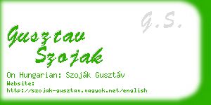 gusztav szojak business card