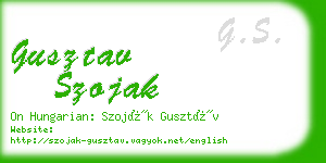 gusztav szojak business card